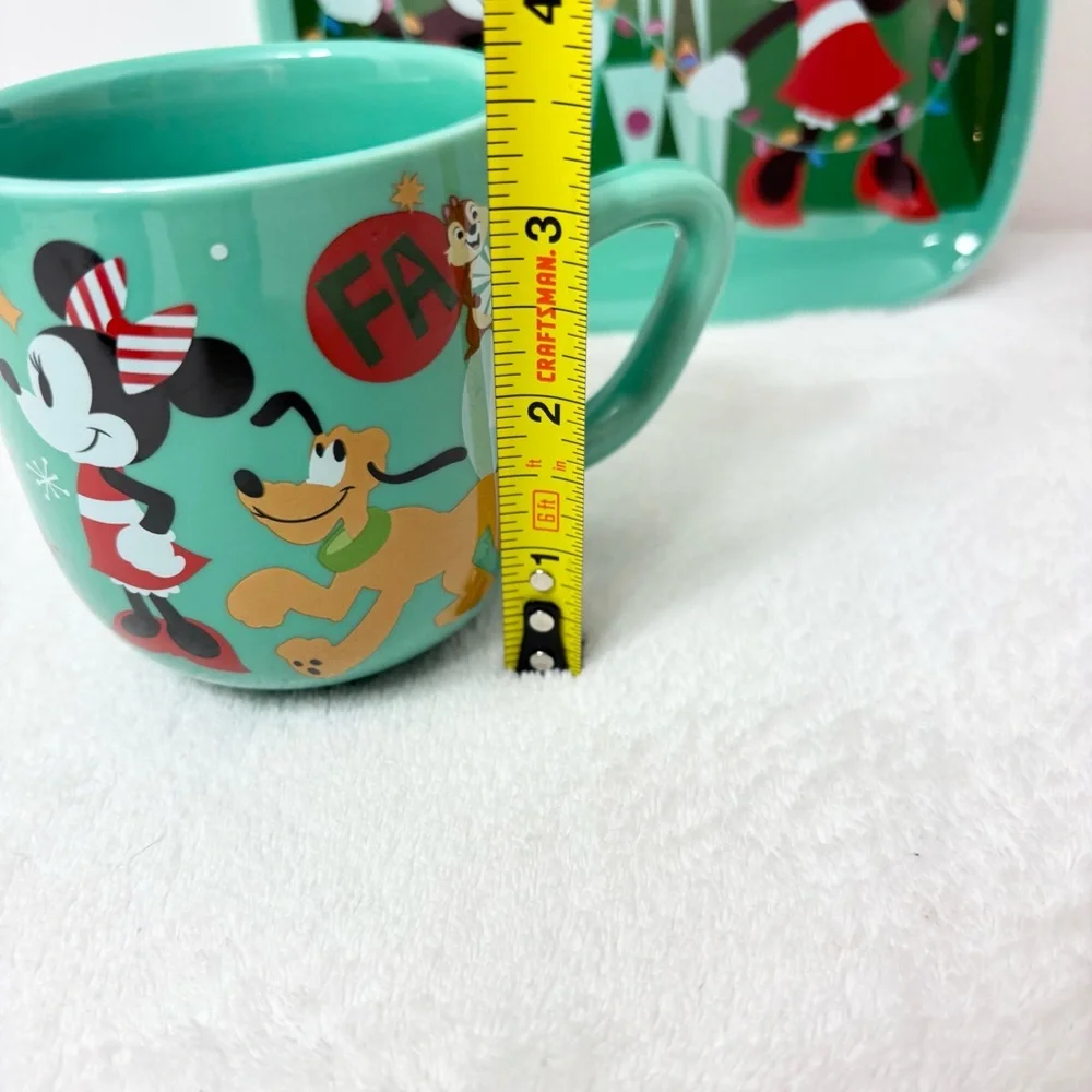 Disney Green Mickey‎ and Minnie Love Mug and Plate